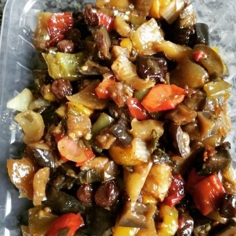 Conserva agridoce de berinjela